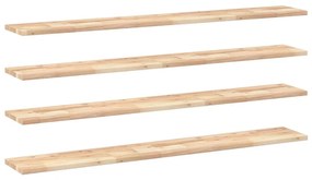 4 db kezeletlen tömör akácfa függőpolc 160 x 20 x 2 cm