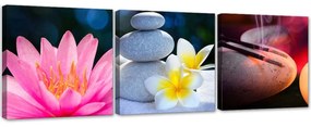 Gario Vászonképek készlet Virágok és relaxáció zen - 3 részes Méret: 90 x 30 cm