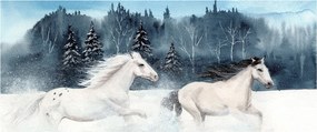 Festett lovak képe (120x50 cm)
