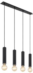 Globo 15499-4H - MARION 4xE27/60W/230V fekete fa függeszték