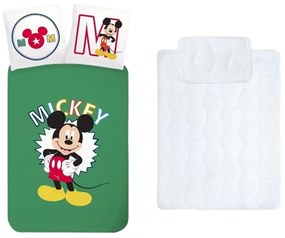 Disney Mickey gyerek, ovis ágyneműhuzat és paplan/párna szett 100x135 cm 40x60 cm