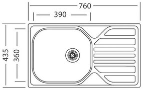 Mosogató Mosogatók Compact 760 + Pronto CR csaptelep, rozsdamentes acél