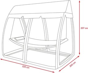 Avenberg PARADISO Kerti relaxációs nyugágy védőhálóval