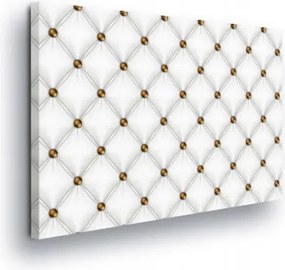 Vászonkép 80x60 Steppelt rombuszok luxus elegancia textúra fehér arany dekoráció elegancia