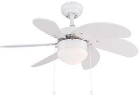 ZEVENTI ZEVENTI - Mennyezeti ventilátor FAMARA 1xE14/60W/230V fehér ZV0016