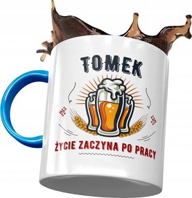 Kék Bögre Tomi Férj Kolléga Ajándék Nyomtatott Fotóval