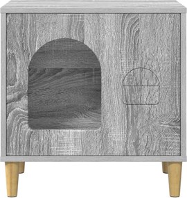 vidaXL Macska Ház Szürke Sonoma 51 x 30 x 52 cm Faanyag