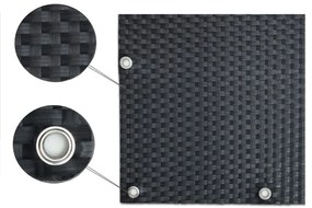Erkély ponyva polyrattanból 0,9x3m 1300g/m2 antracit