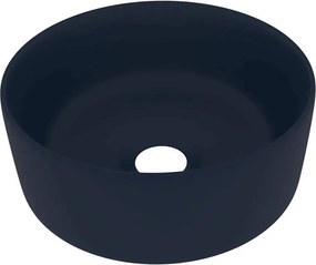vidaXL kerek matt sötétkék kerámia luxus mosdókagyló 40 x 15 cm