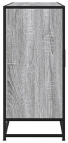 szürke sonoma színű szerelt fa tálalószekrény 134 x 35 x 76 cm