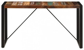tömör újrahasznosított fa étkezőasztal 140 x 70 x 75 cm