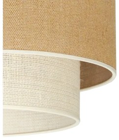 Duolla - Csillár zsinóron YUTE BOHO 1xE27/15W/230V átm. 45 cm barna/krémes