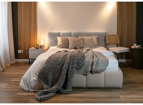 Franciaágy 160 cm Cirsten 160B (ágyráccsal) (világosszürke). Akció -16%. 1099508
