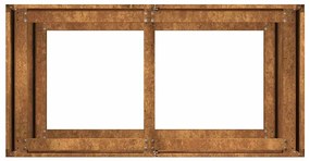 ültető rozsdás 80x40x80 cm időjárásálló acélból
