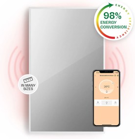 Klarstein La Palma 1000 smart, infravörös hősugárzó 2 az 1-ben, 120 x 60 cm, 1000 W, tükör elülső rész