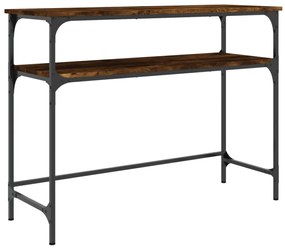 füstös tölgy színű szerelt fa tálalóasztal 100x35,5x75 cm