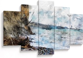 Kép - Zátony, akvarell (150x105 cm)