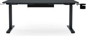 Elektromos íróasztal magasságállítással ergonomikus antracit,1400x700 mm: ARIA