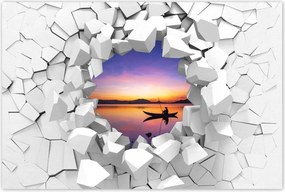 Poszterek 60x40 Esti horgászat naplementekor