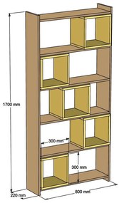 Box Chalcedony és Walnut könyvtár