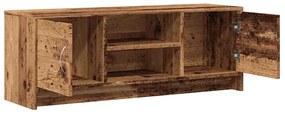antik fa színű szerelt fa TV-szekrény 102 x 30 x 37,5 cm