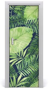 Ajtó méretű poszter trópusi levelek 75x205 cm