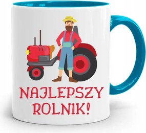 Gazdálkodóknak Kék Bögre A Legjobb Gazdálkodó fényképes nyomtatással