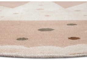 Bézs gyerek szőnyeg ø 140 cm Crown – Hanse Home