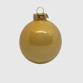 Gold üveg karácsonyi gömb szett 12*6cm