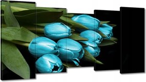 Vászonkép 150x80 Türkiz tulipánok Virág