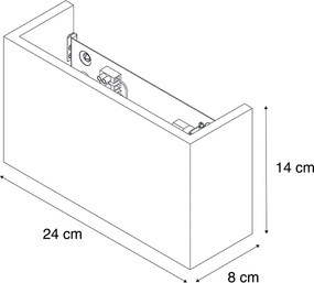 Okos fali lámpa tölgyfa 24 cm Wifi G9 - Otan