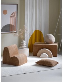 Barna kordbársony gyerek fotel Cloud – Wigiwama