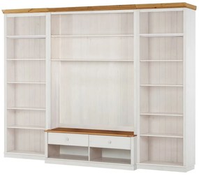 Fehér borovi fenyő nappali bútor szett 288x223 cm Anita – Støraa