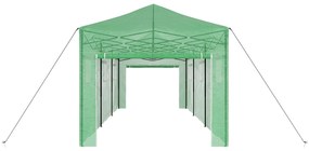 Sétáló Üvegház Felpattintható Kerettel – Zöld, 870 x 290 x 315 cm, acél