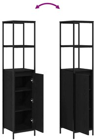 Fürdőszoba bútor szett 3 pcs Musta tammi 90 x 34.5 x 60 cm