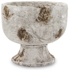 Cyrus design Kaspó cement szürke, barna 23,5x25x25cm