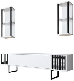 TV szekrény Chrome Line - White, Black