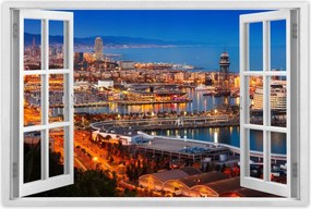 Poszterek 60x40 Barcelona Éjszakai tájkép