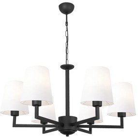 Christina fekete fém függőlámpa fehér búrával - Opviq lights