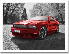 Poszterek keretben 40x30 Piros Mustang