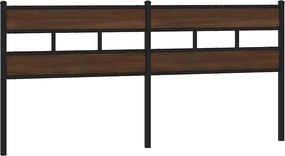 vidaXL barna tölgy színű acél és szerelt fa csere fejtámla 180 cm