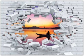 Poszterek 120x80 Esti horgászat naplementekor