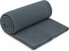 Fleece pléd MELVIRA DUO, sötétszürke Méret: 150 x 200 cm
