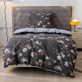 BLOSSOM szürke mikroszálas flanel ágyneműhuzat Ágyneműhuzat mérete: 70 x 90 cm | 140 x 200 cm