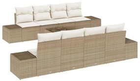 Kerti Kanapé Szett 7 pcs bézs és krémszínű 55 x 55 x 37 cm