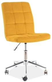 Irodai szék Triton Velvet, sárga