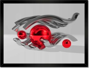 Poszterek keretben 40x30 Piros gömbök a kézben