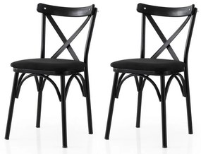 Ekol Black and Black étkezőszék-készlet, 2 db
