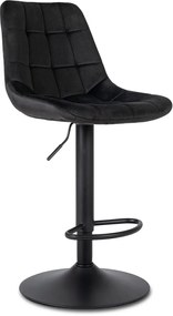 ARCOS 2 bárszék, fekete, velúr