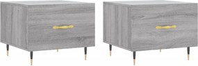 vidaXL 2 db szürke sonoma szerelt fa dohányzóasztal 50 x 50 x 40 cm